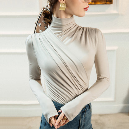 Women's Designer Mock Turtle Neck Top