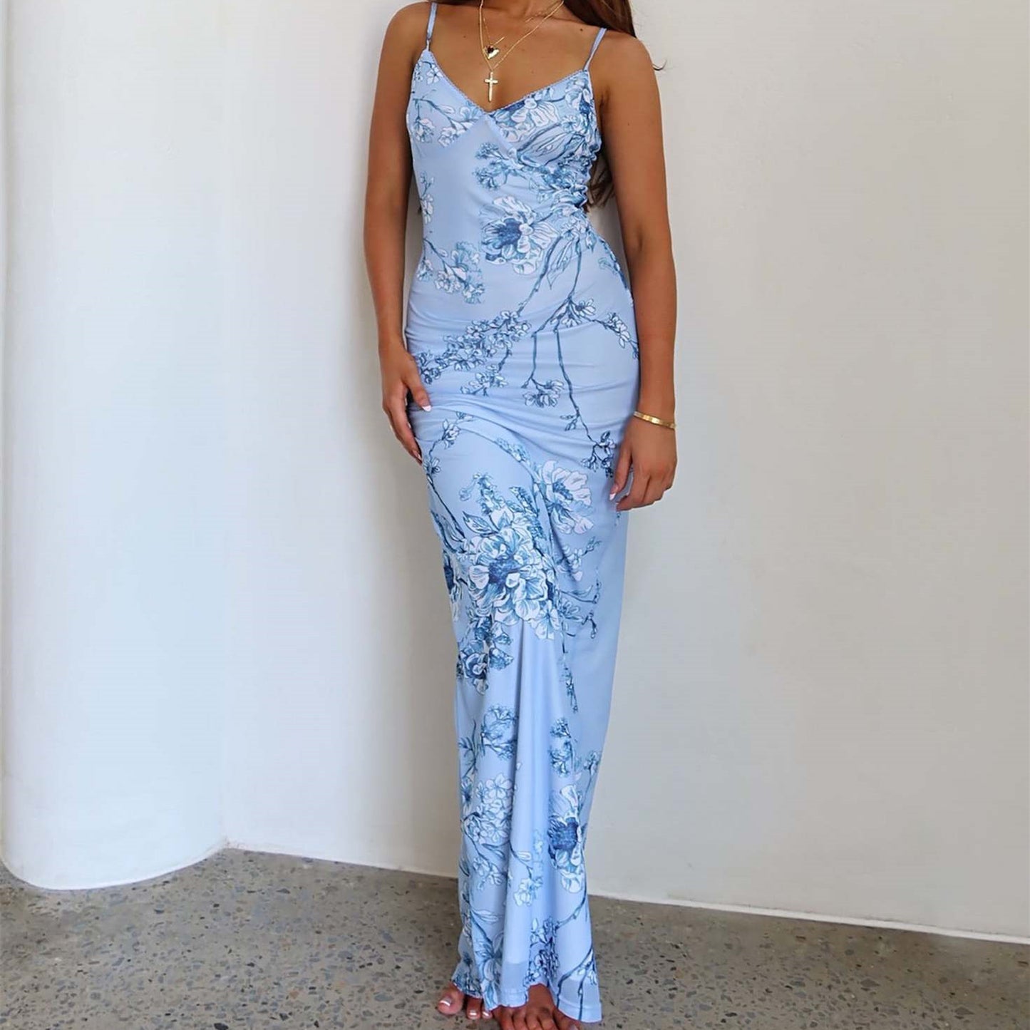 Leisure Printed Slip Dress