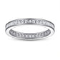 Sterling Silver Diamond-studded Ring