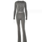 Women Leisure  Sweater &  Pants Set