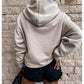Long Sleeve Solid Color Pullover Hoodie For Women