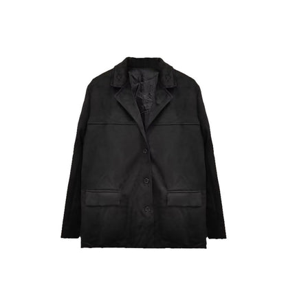 Artistic Retro Brown Lapel Jacket With Pockets