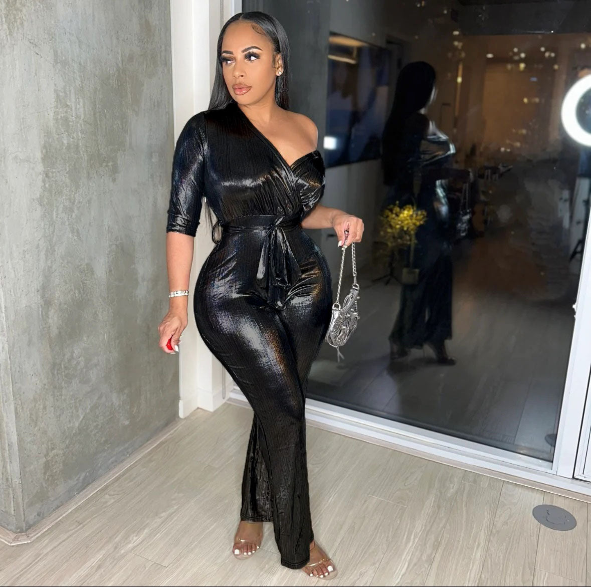 Socialite One Shoulder Jumpsuit