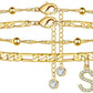 Zircon Letters Anklet