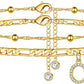 Zircon Letters Anklet