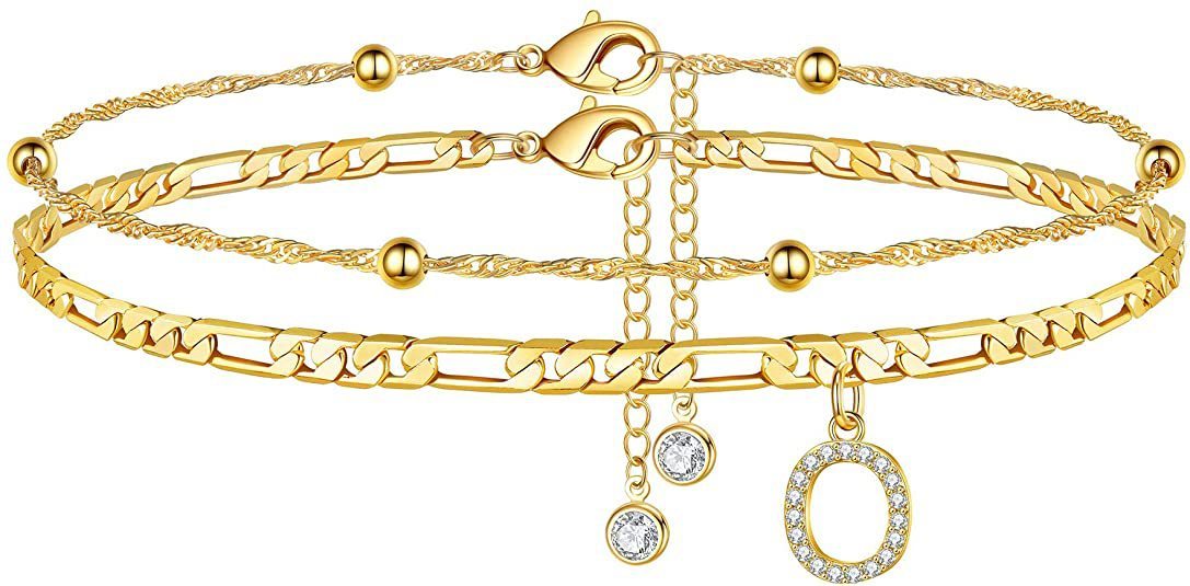 Zircon Letters Anklet