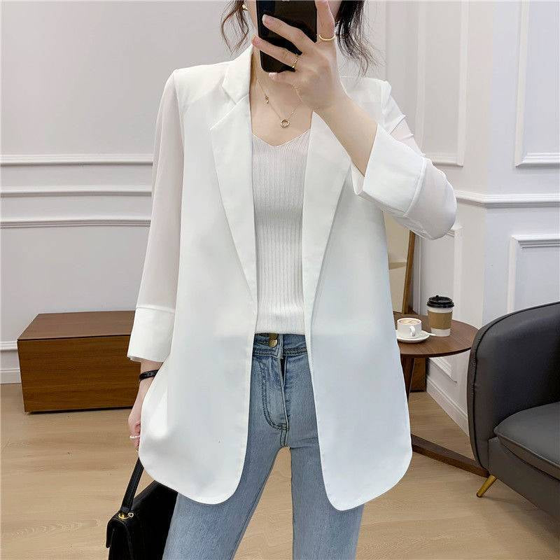 Single-Breasted Slim Office Blazer Jacket