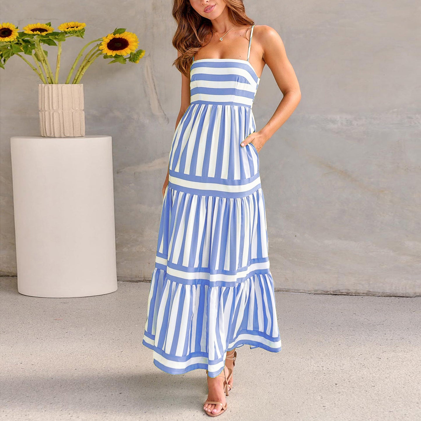 Striped Suspender Maxi