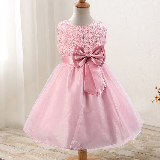 Rose Flower Bowknot Girls