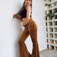 Velvet Bell-bottom Pants