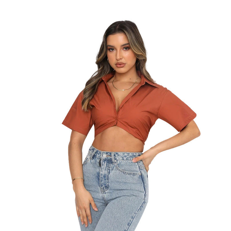 Short-sleeved Lapel Shirt