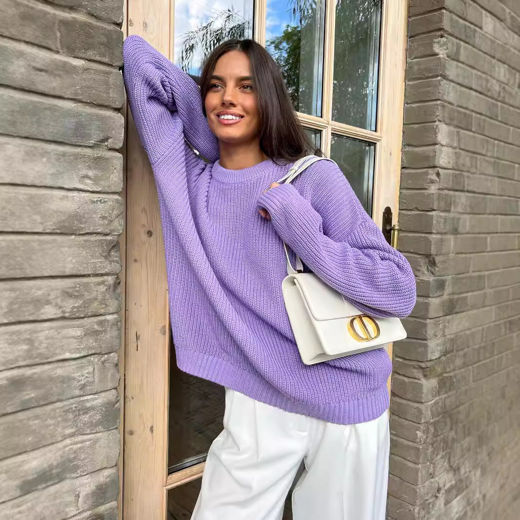 Core-Pun Yarn Sweater w/Spandex