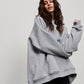 Street Style Polar Fleece Loose Pockets Hoodie For Women