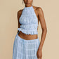 2pcs Bohemian Pleated suit