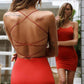 Women's Cross Back Bodycon Dress
