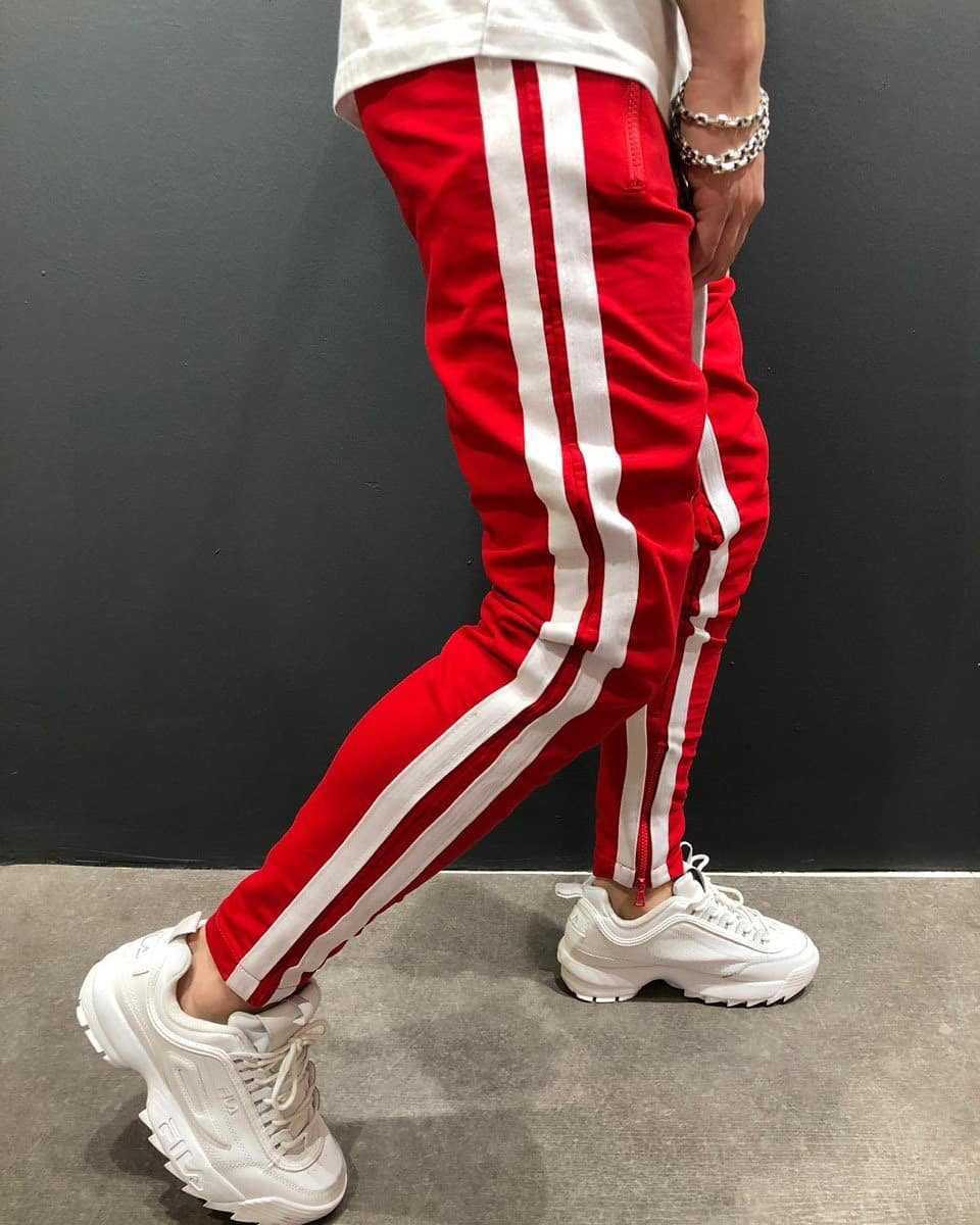 Men Zippered Sports Pants