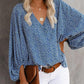 Printed Balloon Sleeve Blouse
