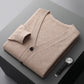 V-neck Thin Loose Wool Cardigan For Men