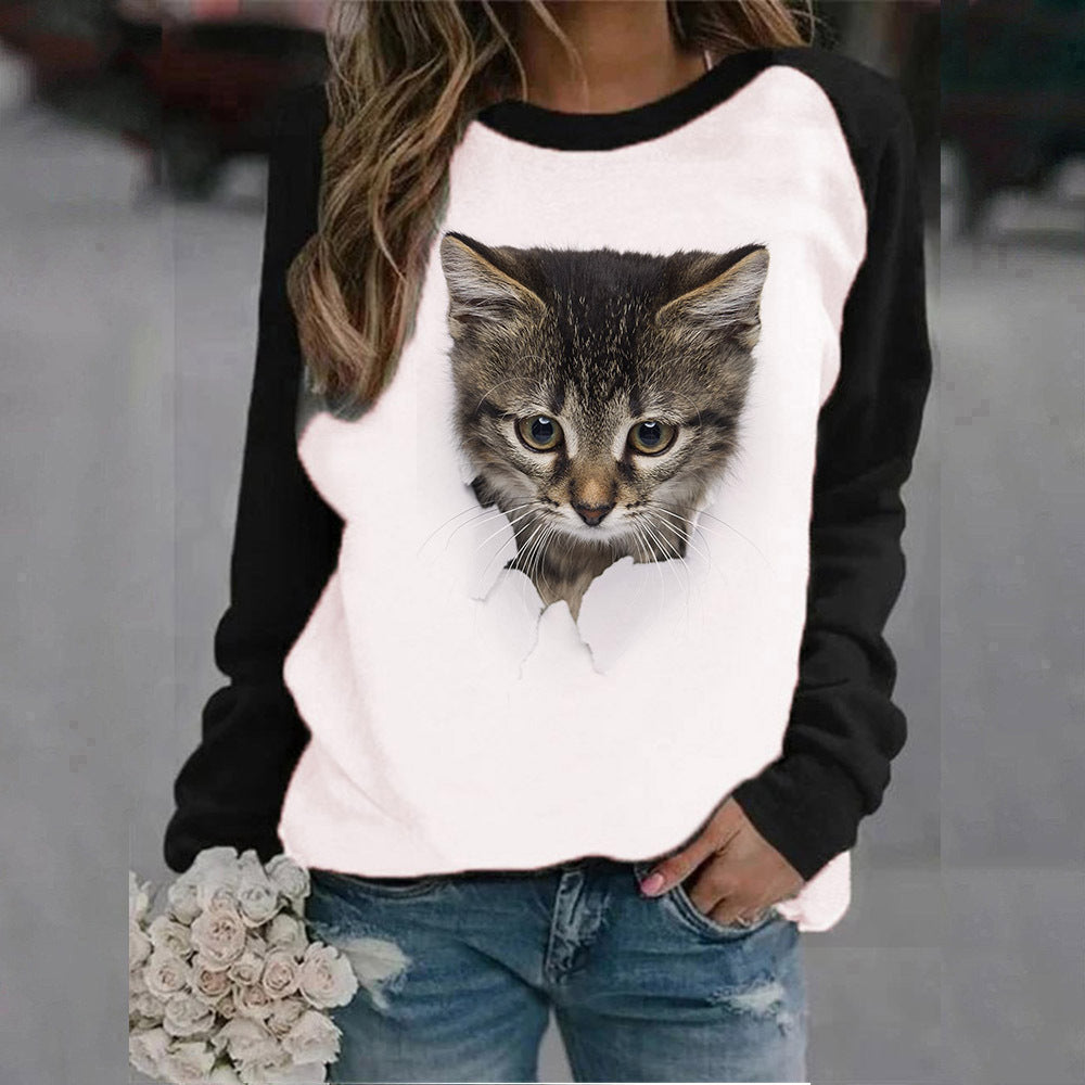 Kitty Cat Crew Neck Sweatshirt
