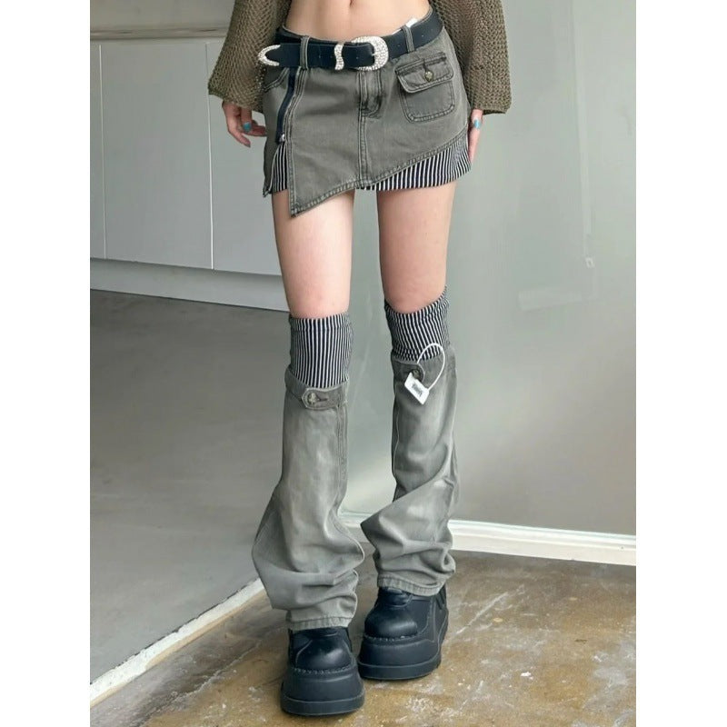 Women's American Retro Denim Skirt