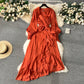 Ladies Long Sleeve Ruffles Dress