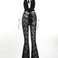 Extremely Lowcut Lace Jumpsuit