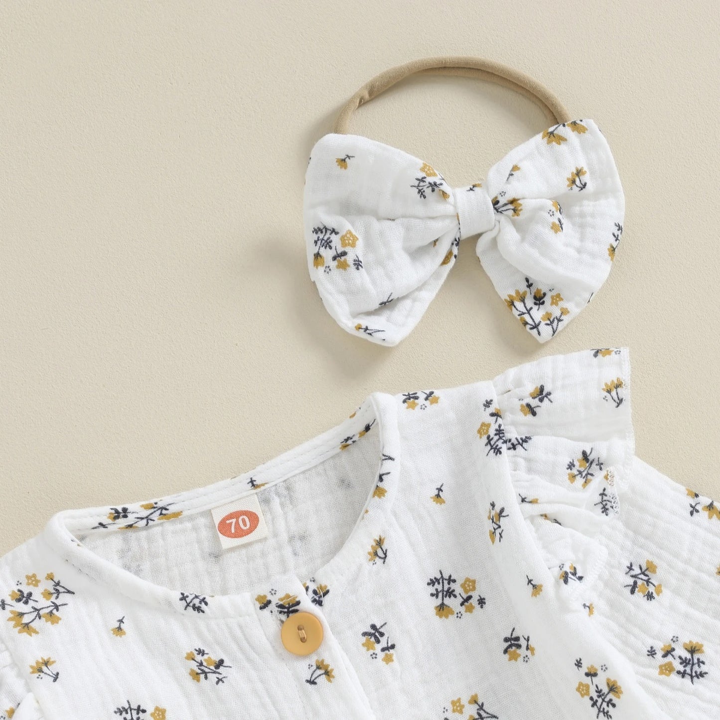 Girl's Cotton Double-layer Suit Playsuit