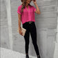 Women's V-neck Short Sleeved Shirt