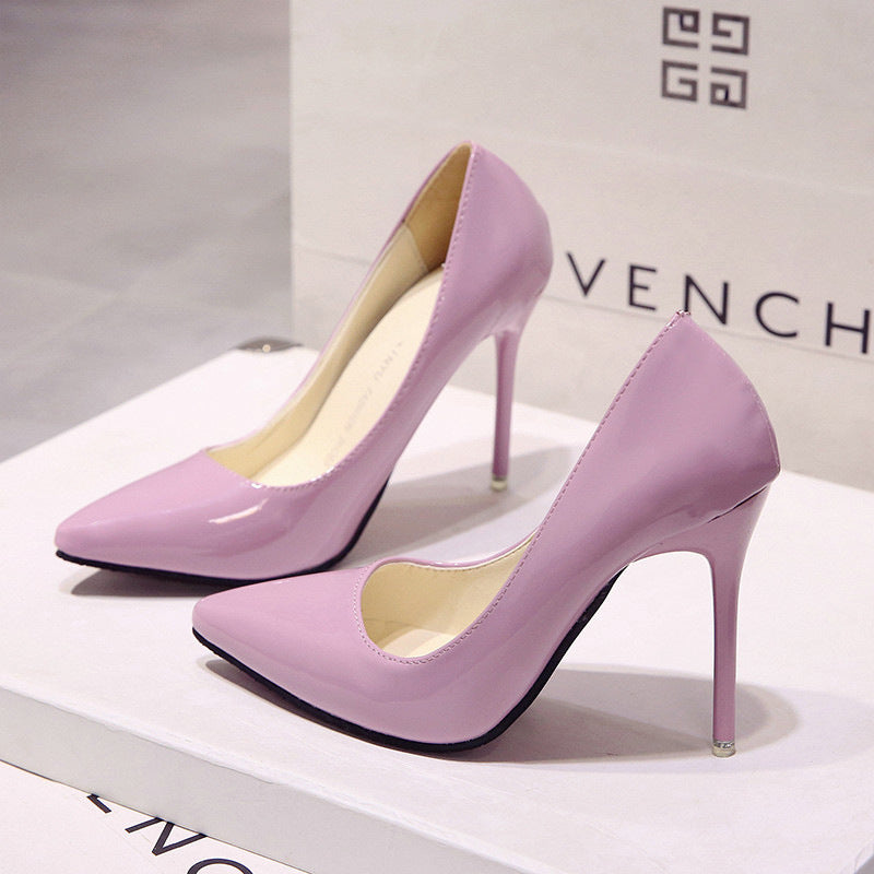 Ladies Patent High Heels Pumps
