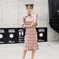 Retro Plaid Cheongsam Skirt