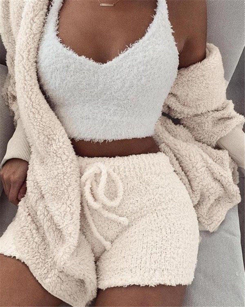 3pcs  Drawstring  Pajama Set