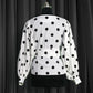 Women's Balloon Sleeves  Polka Dot Blouse