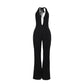 Slim-fit Lace V-neck Jumpsuit