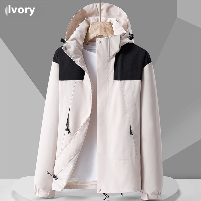 Hooded Waterproof Windbreaker w/ Removable Interior