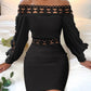 Ladies Lantern Sleeve Dress
