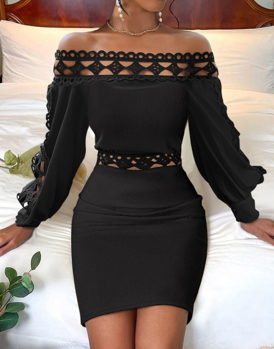 Ladies Lantern Sleeve Dress