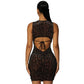 Women's Tie-Back Black Dress