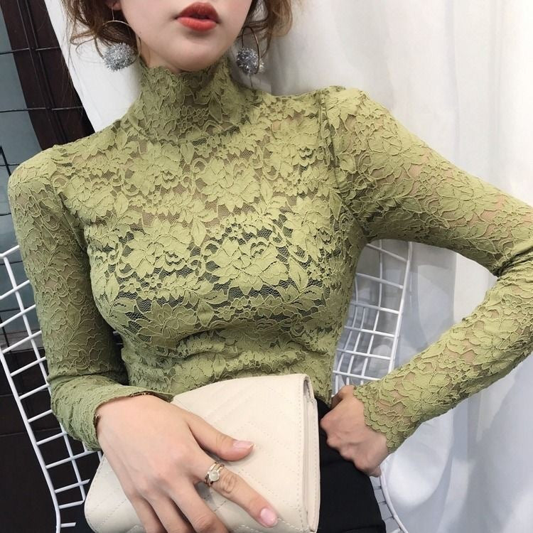 High Collar Lace Top