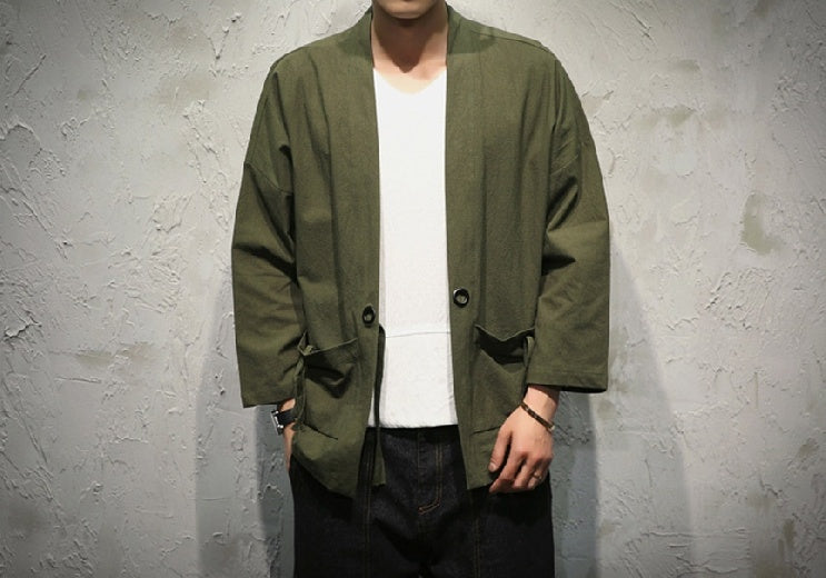 Loose Casual Chinese Style Cardigan For Men