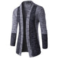 Long Knitted Cardigan Coat For Men