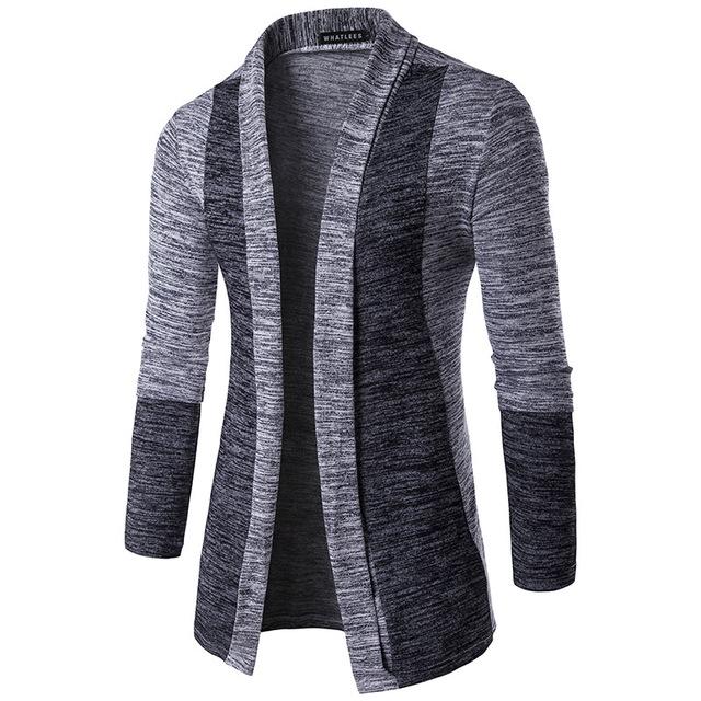 Long Knitted Cardigan Coat For Men