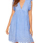 Jacquard Cutout V-Neck Beach Dress
