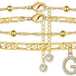 Zircon Letters Anklet
