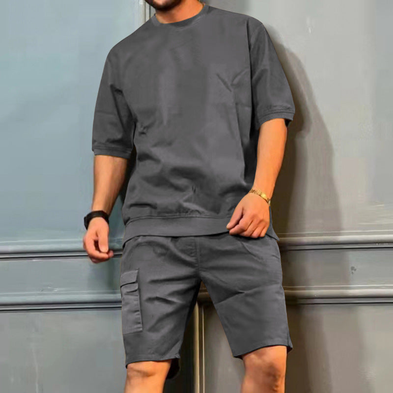 Men's Trendy Round Neck Short-sleeved 2pcs