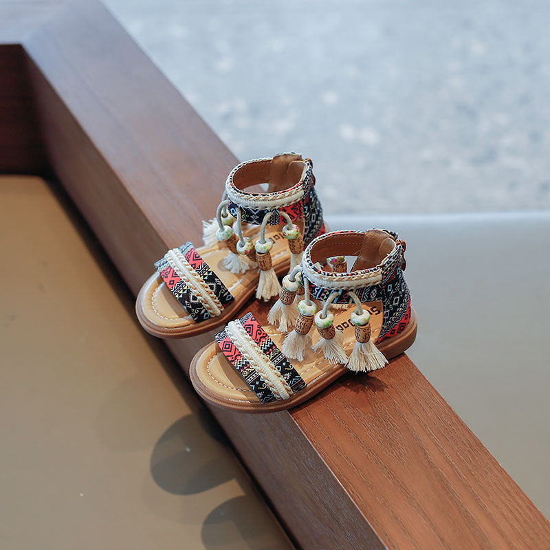 Baby Girl's Retro Seaside Sandals