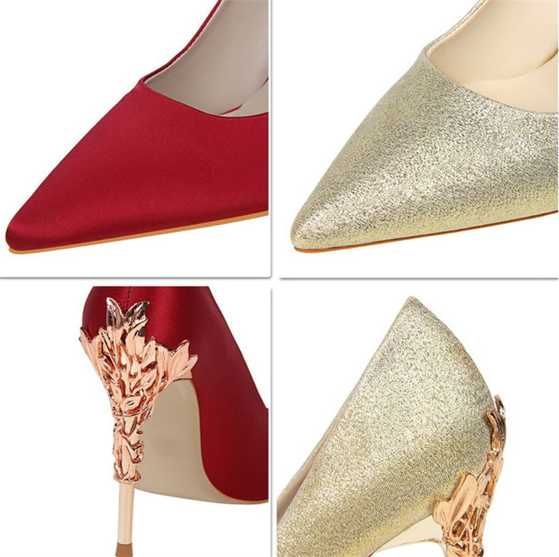 Satin High Heels