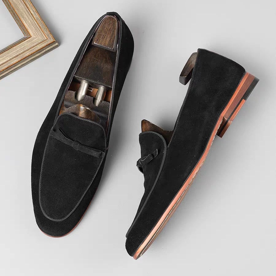 Men's Suede Leather Business Casual Slip-on