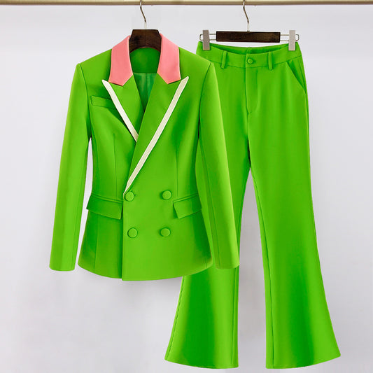 Chenille2 Pcs Pants Suit