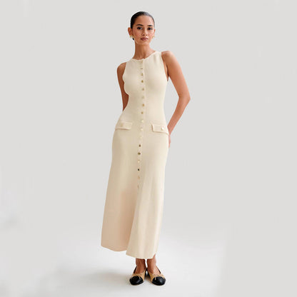 Single Breast Knitted  Dress