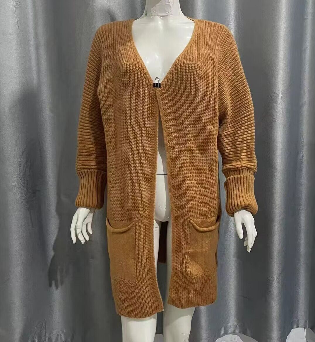Mid-length Knitted Sweater Coat